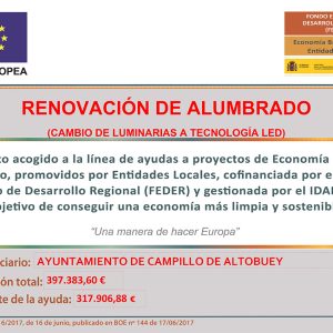 Renovación de Alumbrado (cambio de luminarias a tecnología LED)