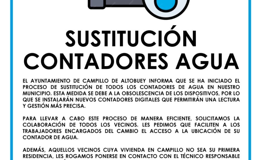 Sustitución de contadores de agua